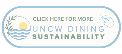 blue botton w/ green border; text: click here for more dining sustainability 